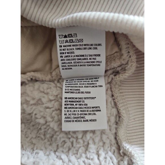 American Eagle Women's Long Sleeve 1/4 Zip Sherpa Casual Pullover Size XS - Picture 8 of 9